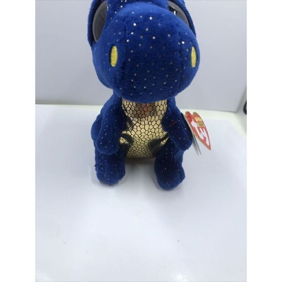 NEW Ty Beanie Boos 6 INCH Saffire BLUE SPECKLED DRAGON SMALL Plush Animal Toy - Picture 2 of 14